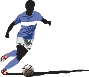 Voetbal poster decoratieve vinylspeler voetbal - TenStickers