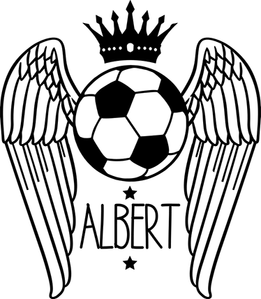 Voetbal poster gepersonaliseerde gevleugelde bal - TenStickers