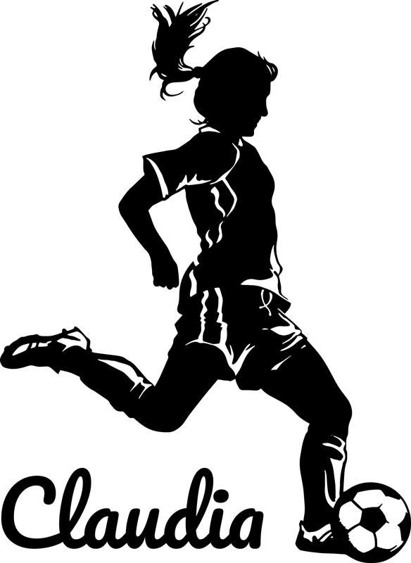 Voetbal poster speelster met naam - TenStickers