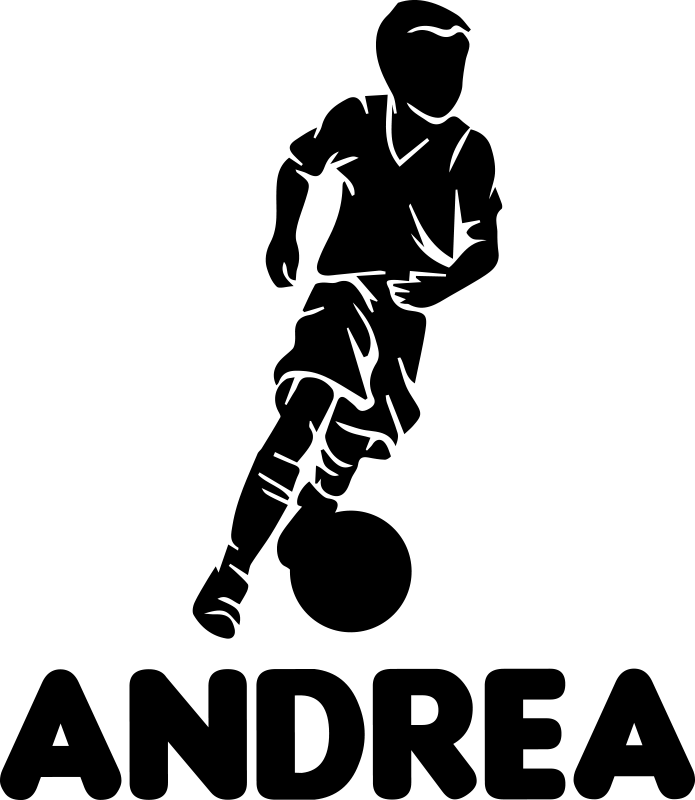 Voetbal poster kind speler - TenStickers