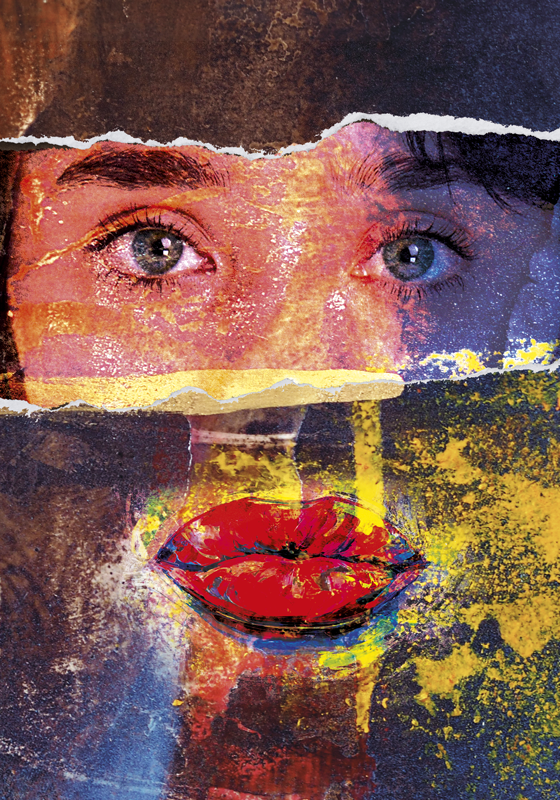 Abstracte ogen kunst graffiti poster - TenStickers