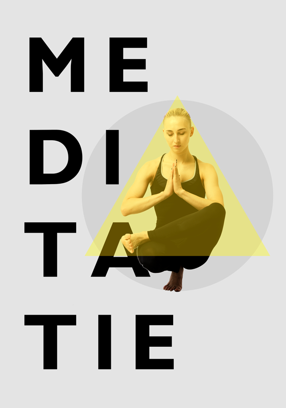Meditatie yoga post poster - TenStickers