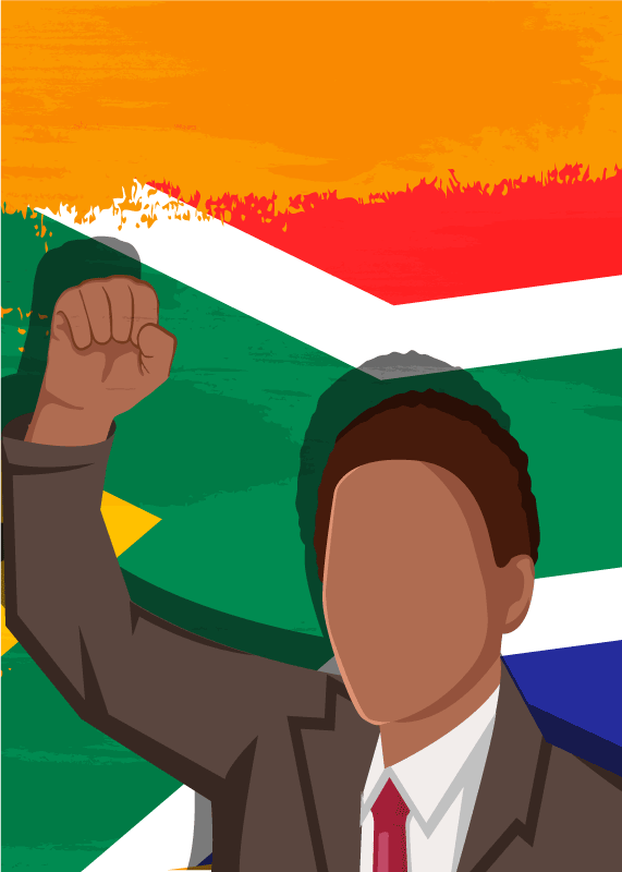 Poster met Nelson mandela - TenStickers