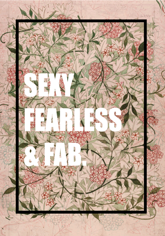 Poster met quote Fearless - TenStickers