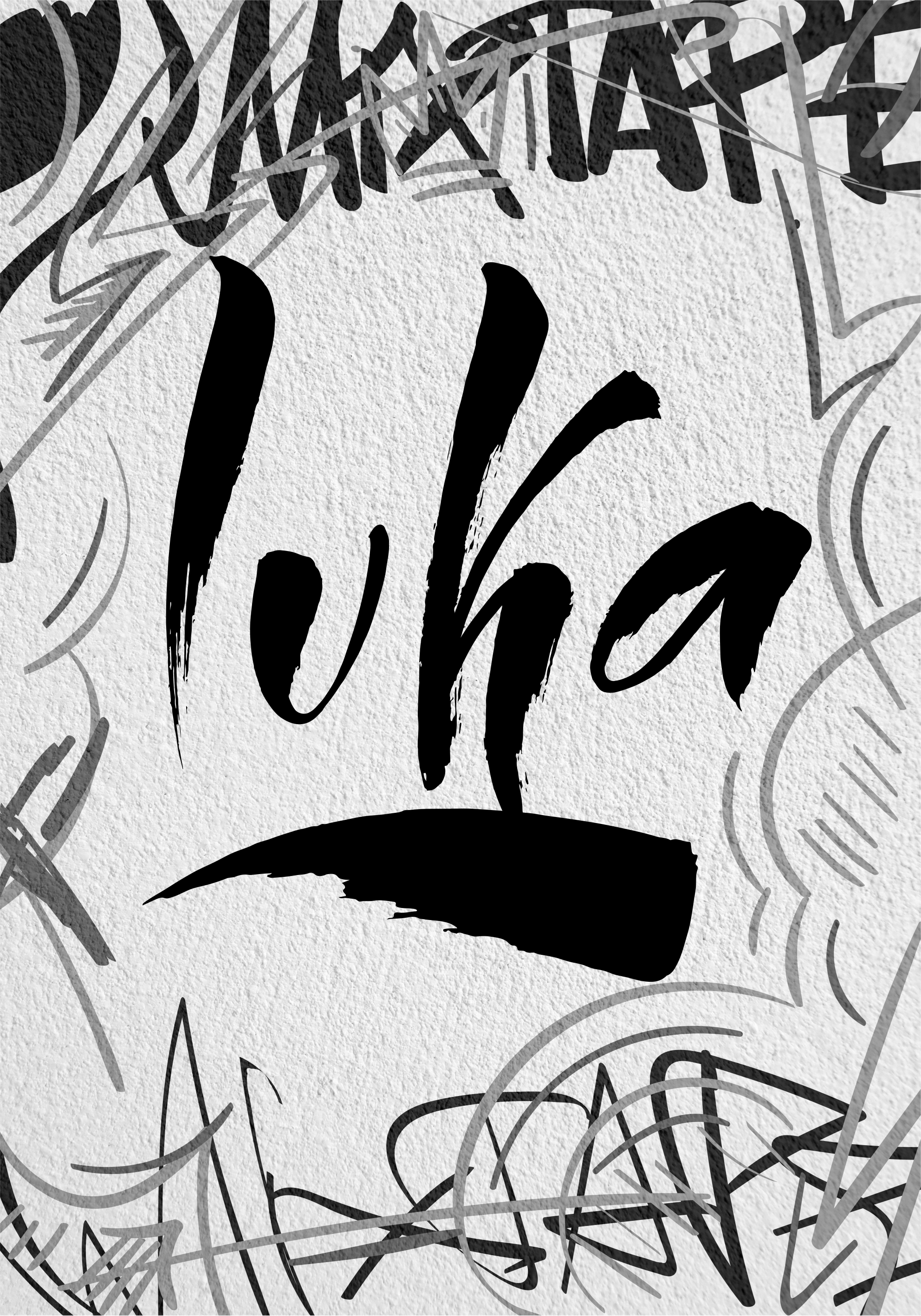 Zwart en wit graffiti poster - TenStickers