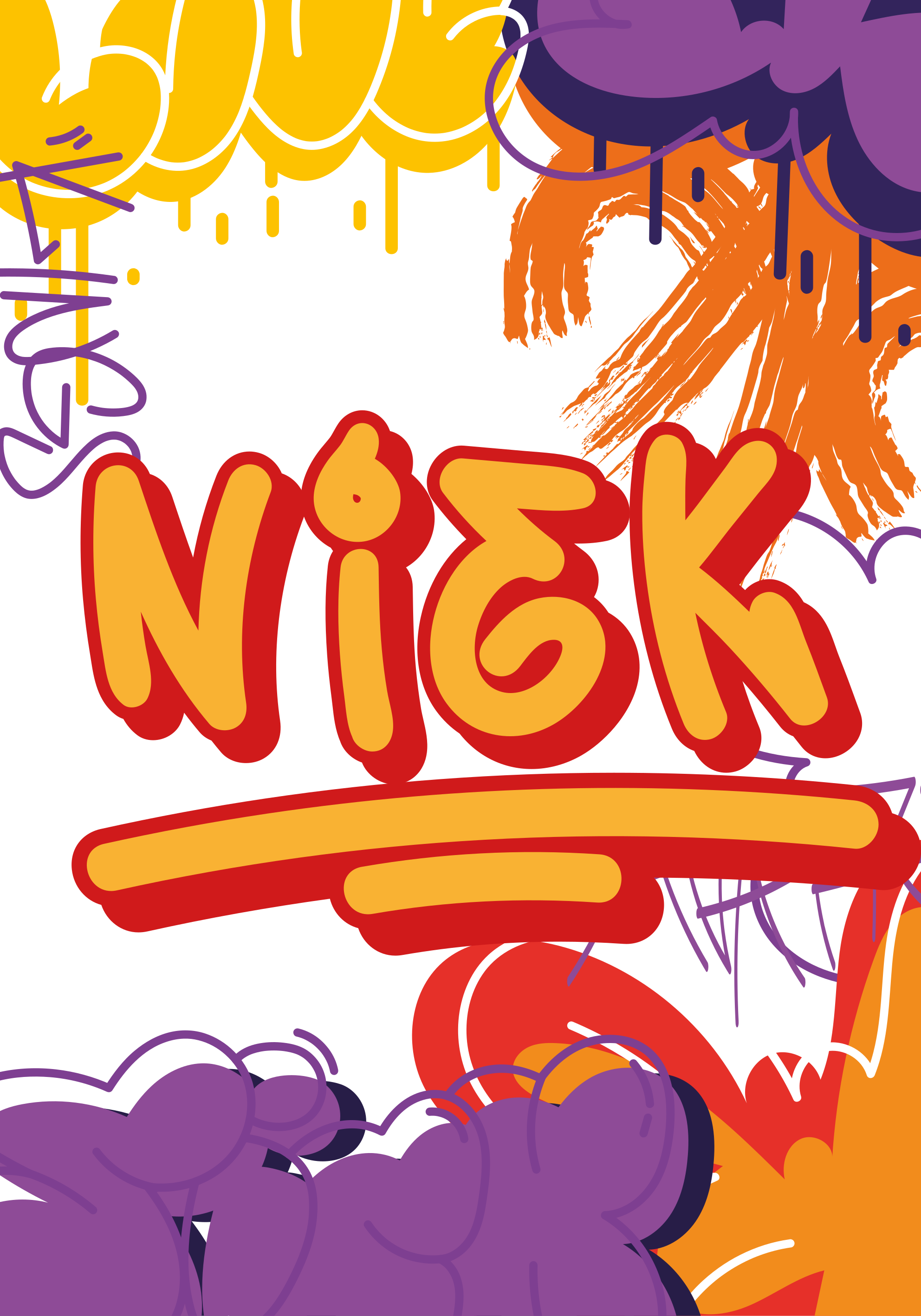 Kleur Graffiti poster puber - TenStickers