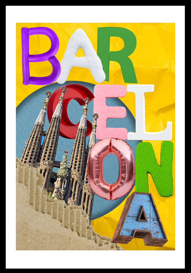 College van Barcelona poster woonkamer - TenStickers