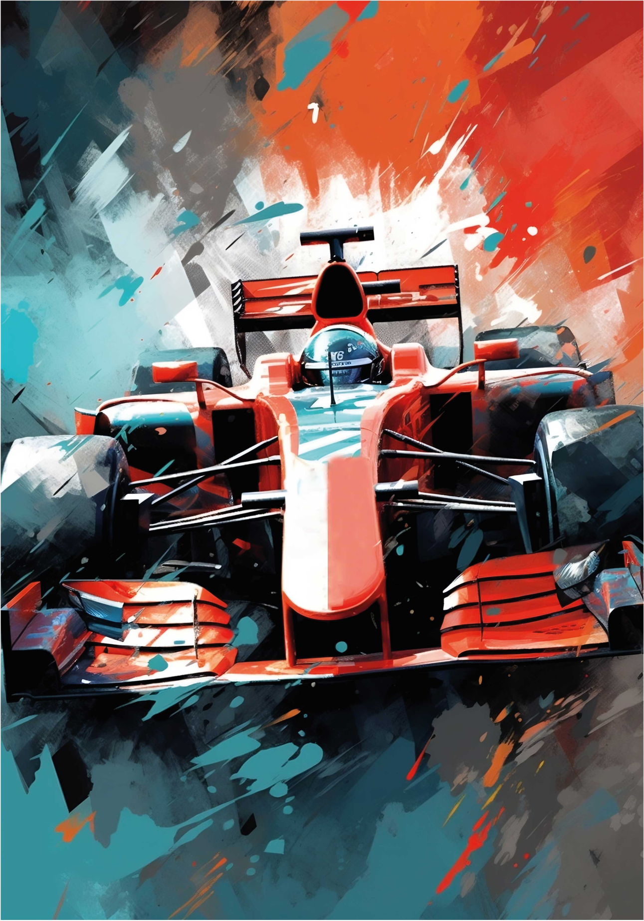 Race auto formule 1 poster - TenStickers