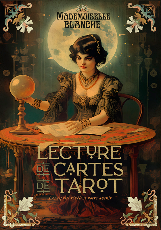 Vintage poster van tarot lezer - TenStickers
