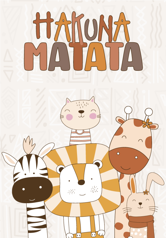 Hakuna matata kinderkamer poster - TenStickers