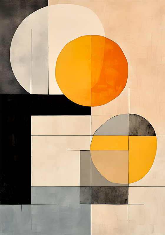 Geometrische vormen poster abstract - TenStickers