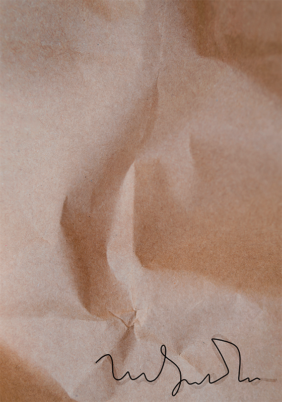 Oude papieren handtekening poster abstract - TenStickers