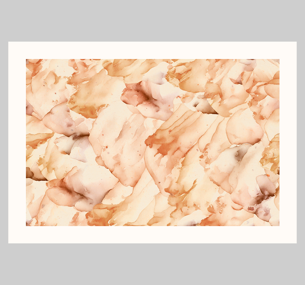 Aquarel met wit frame poster abstract - TenStickers