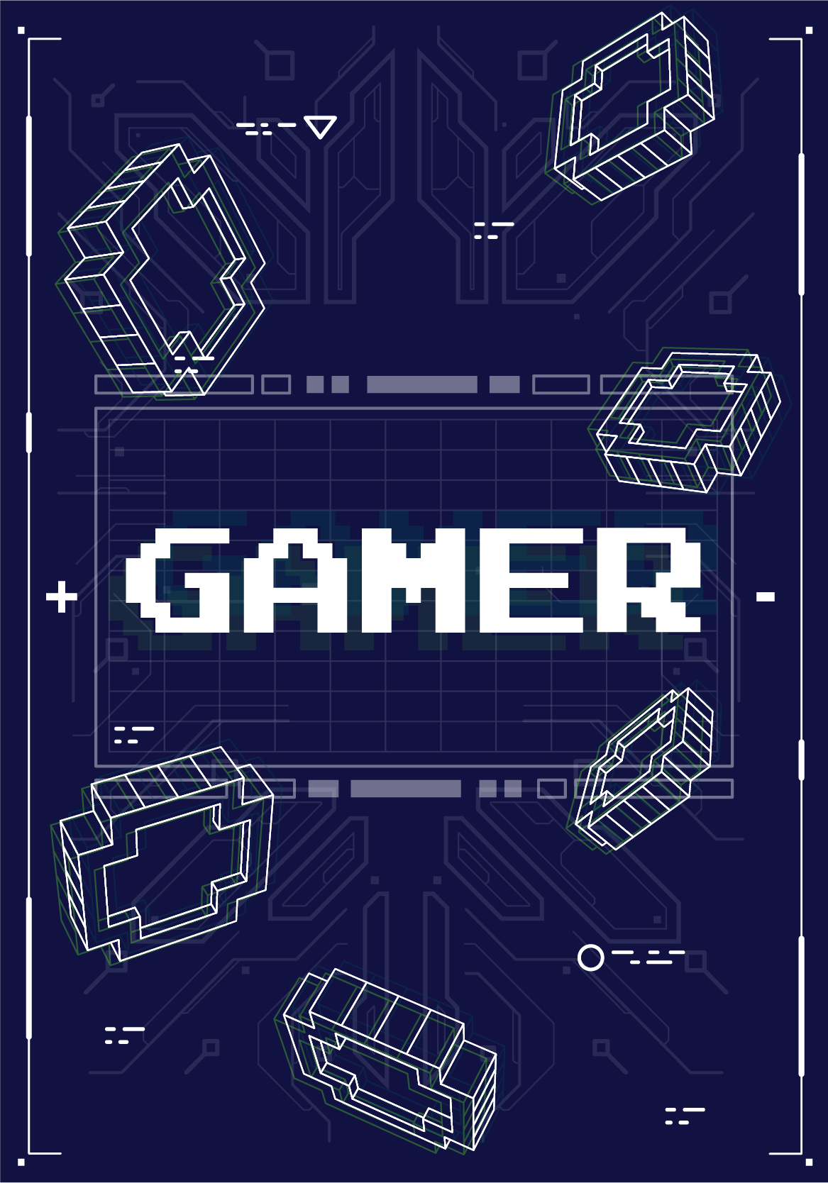 Retro-gamer videogameposter - TenStickers
