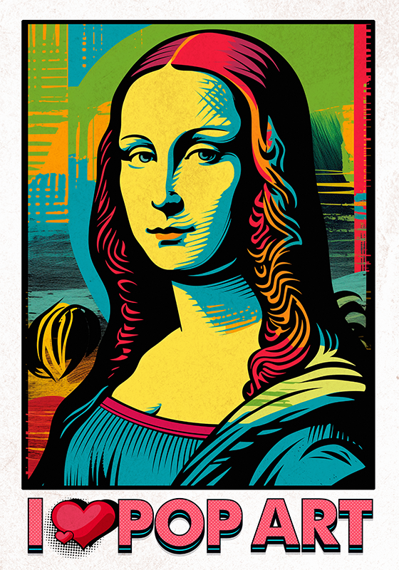 Kleurrijke gioconda pop-artposter - TenStickers
