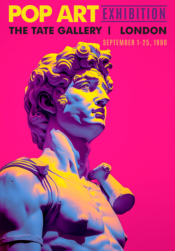 Popart tentoonstelling poster woonkamer - TenStickers