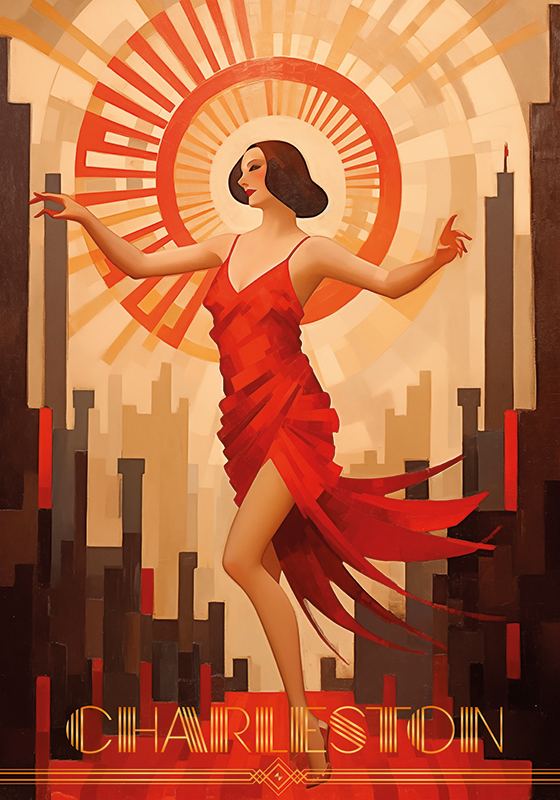 Charleston Art Déco-poster - TenStickers