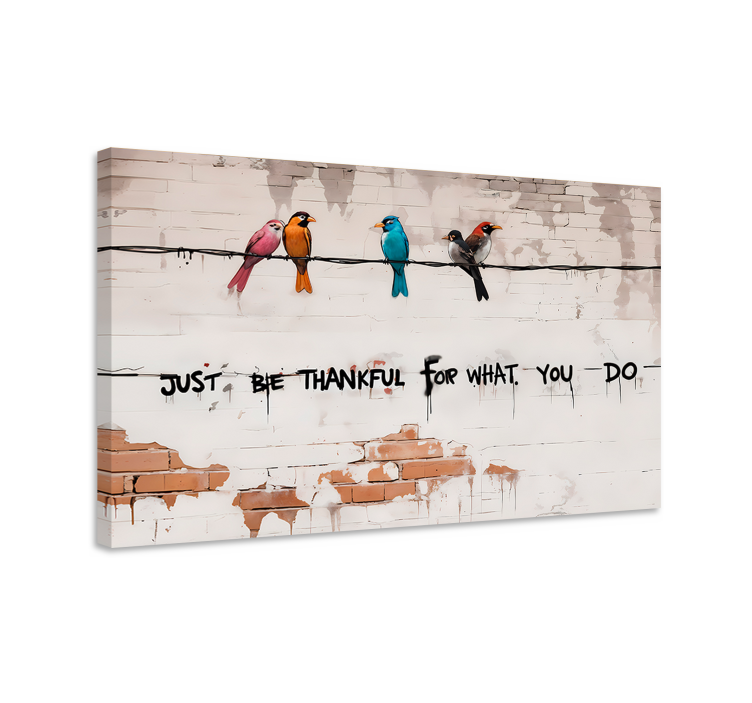 Zittende vogels Canvas schilderij kunst - TenStickers