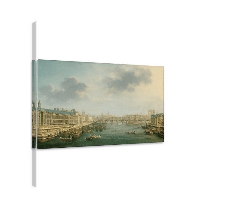 De seine stroomafwaarts Canvas schilderij sport - TenStickers