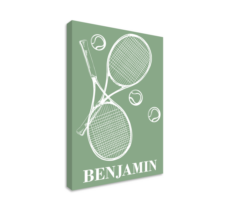 Canvas schilderij sport gepersonaliseerd tennis kunstwerk - TenStickers