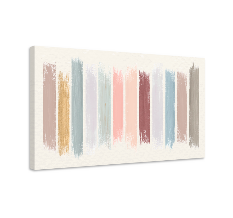 Abstracte penseelstreken doek Canvas schilderij abstract - TenStickers