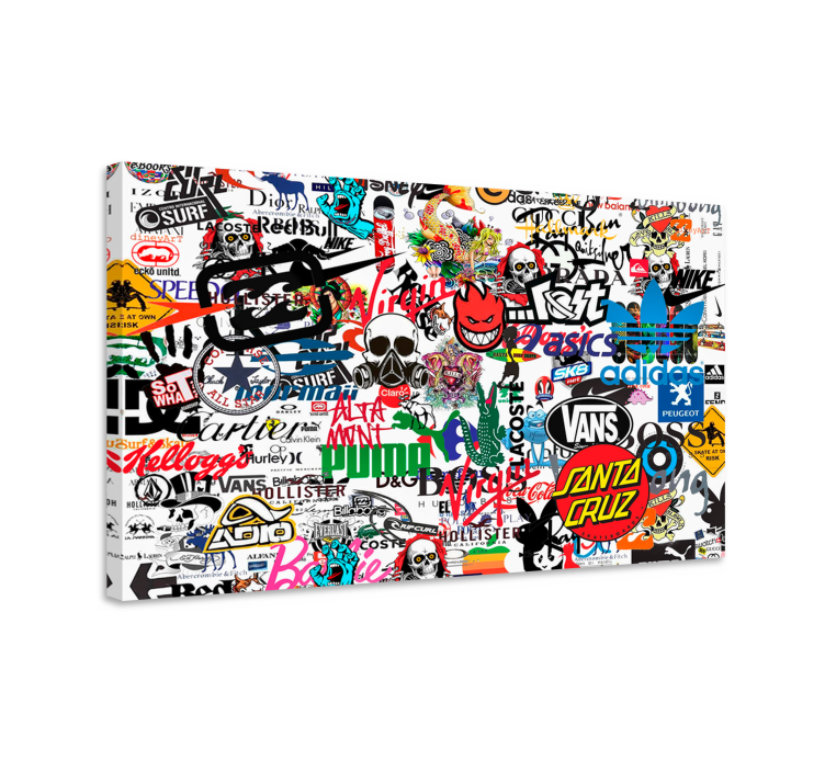 Modern merk logo's canvas schilderij  - TenStickers