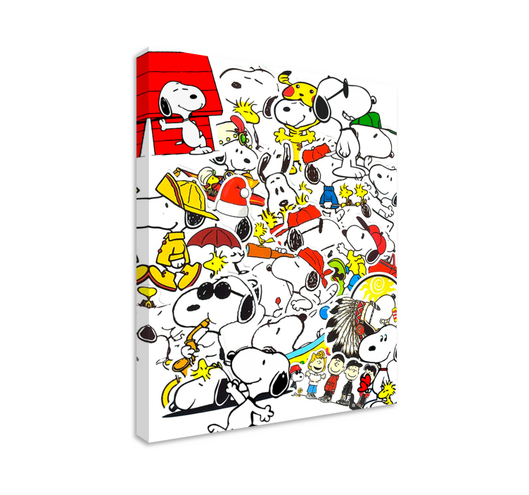 Canvas schilderij Snoopy karakter - TenStickers