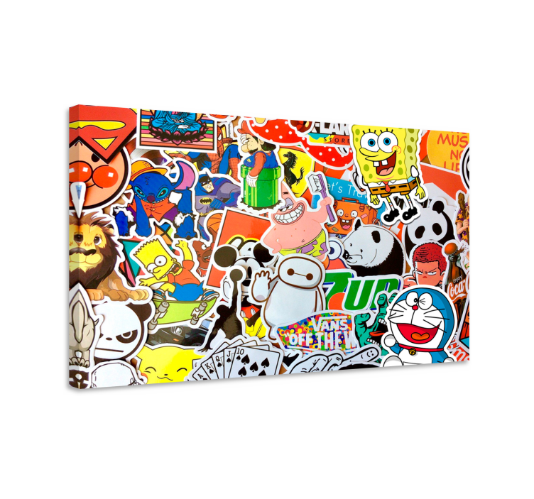 Canvas schilderij kinderen Stripfiguren - TenStickers