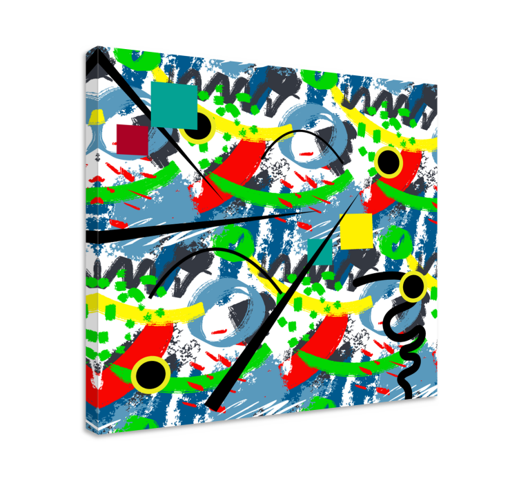 Abstracte geometrische chaos Canvas schilderij abstract - TenStickers