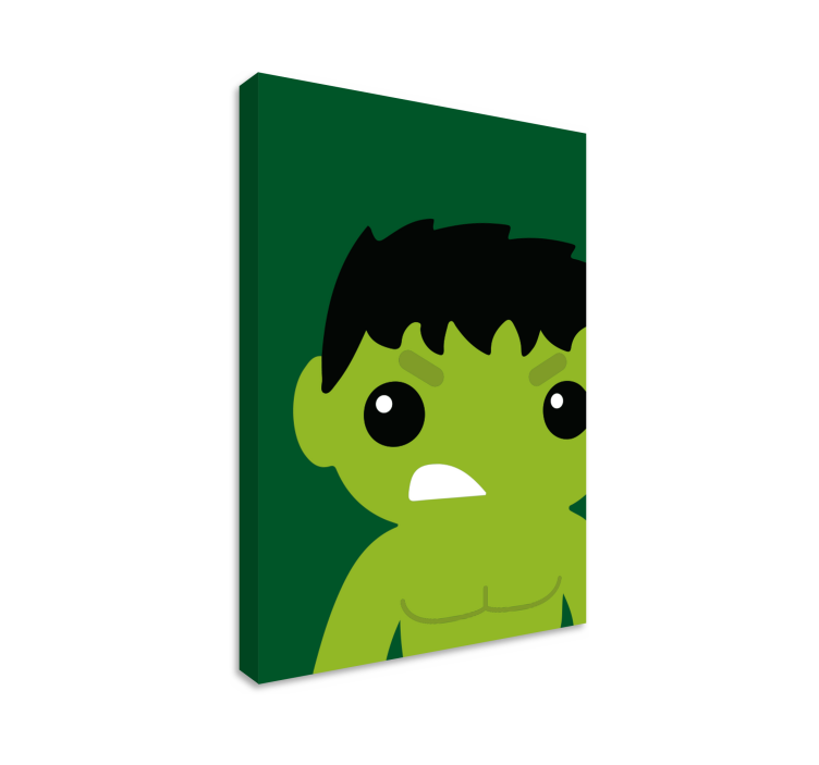 Canvas schilderij baby Hulk - TenStickers