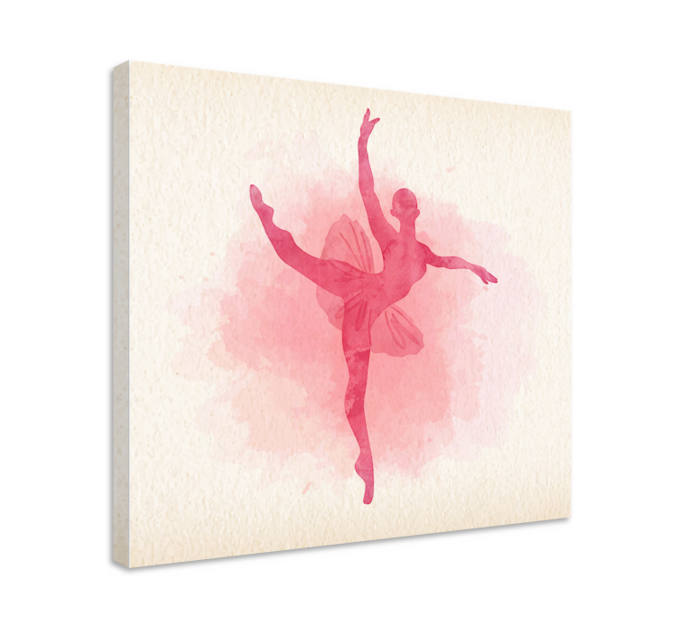 Canvas schilderij dansers elegante ballerina houding - TenStickers