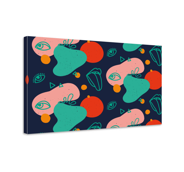 Canvas schilderij abstract abstracte gezichten samenstelling - TenStickers