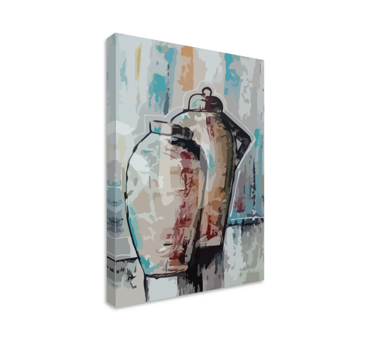 Ornament canvas schilder vintage kleivazen - TenStickers