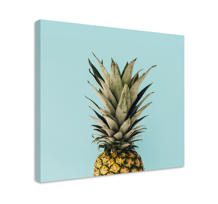Canvas stilleven en fruit ananas bovenaanzicht - TenStickers
