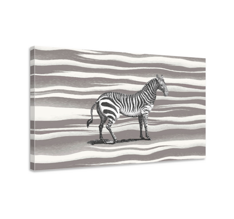 Canvas schilderij dieren zebra strepen design - TenStickers