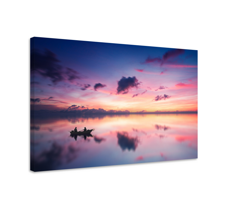 Canvas landschap vredige zonsopgang reflecties - TenStickers
