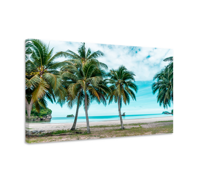 Canvas landschap tropische palm scene - TenStickers
