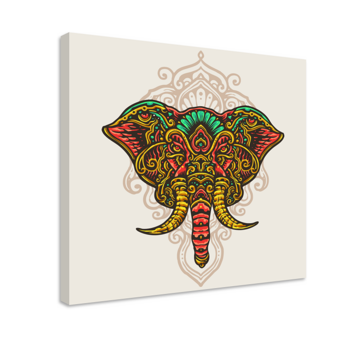 Canvas schilderij olifant gedetailleerd motief - TenStickers
