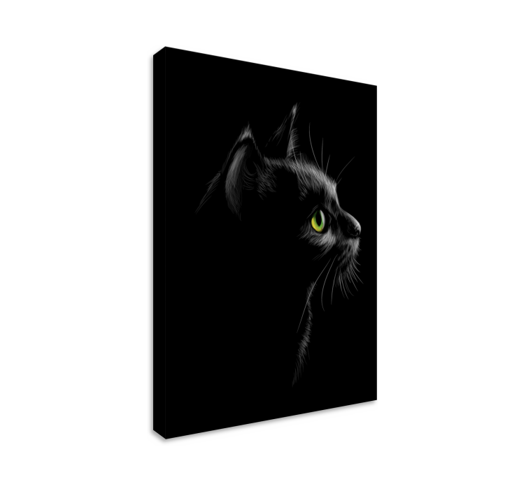 Canvas schilderij katten Zwart - TenStickers