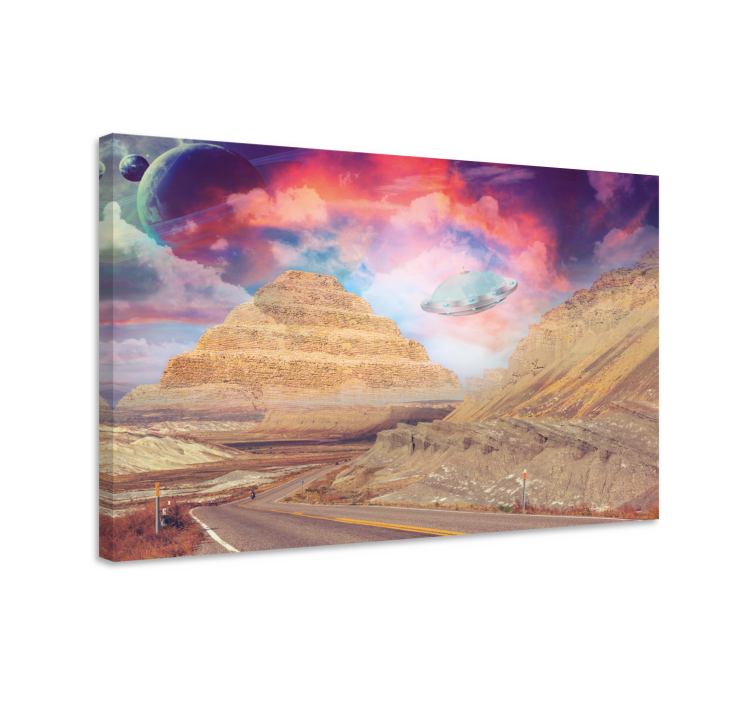 Ornament canvas schilder mysterieus berglandschap - TenStickers