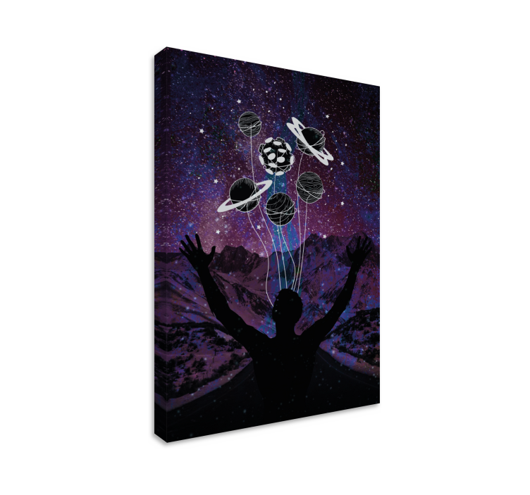 Canvas schilderij sport cosmic voetbal dromen - TenStickers