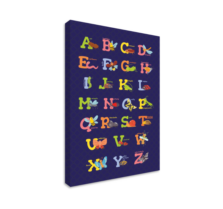 Alphabet en letters canvas Engelse alfabet - TenStickers