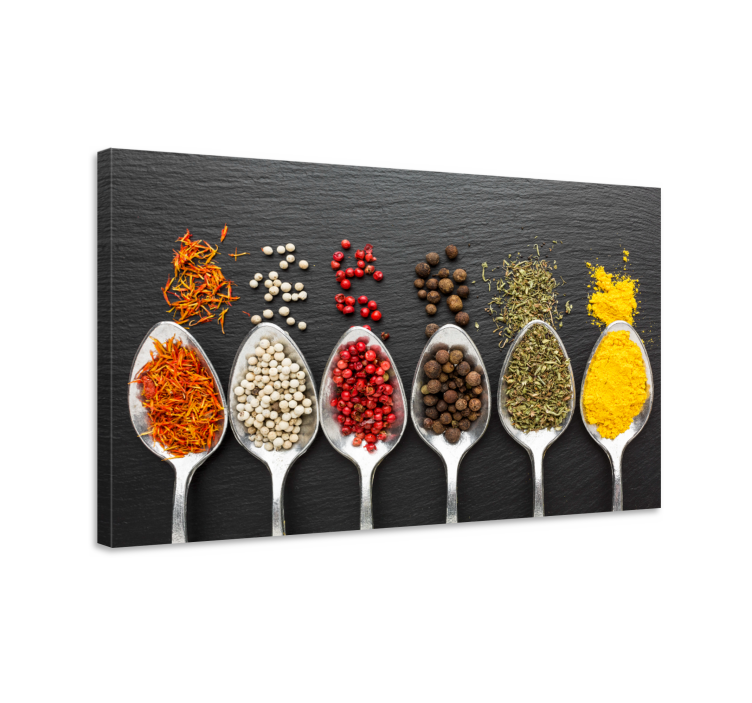 Canvas schilderij voor keuken Soorten kruiden - TenStickers