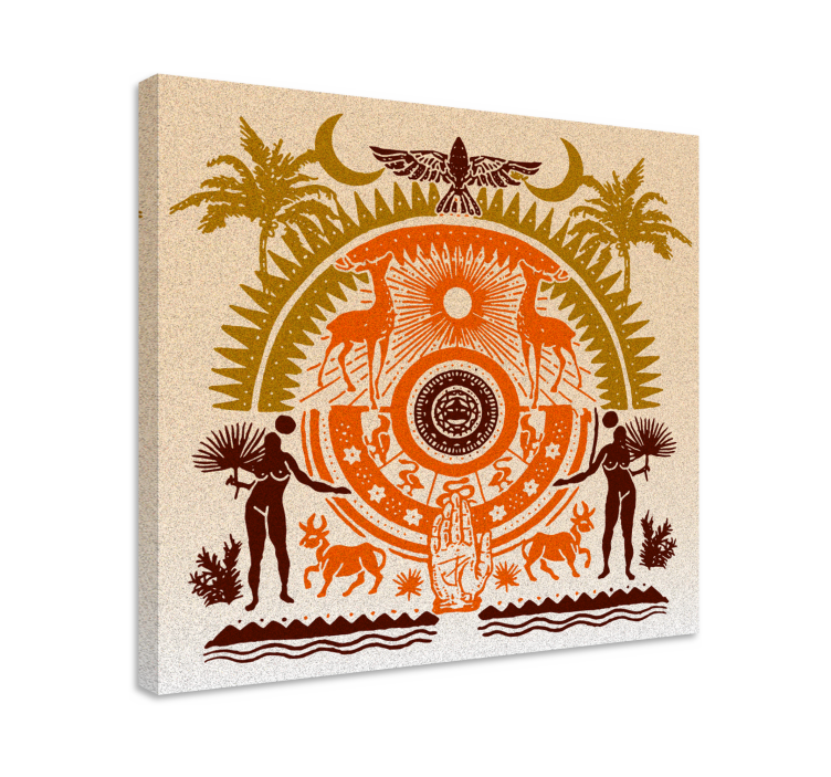 Canvas schilderij boeddha spirituele natuurscène - TenStickers