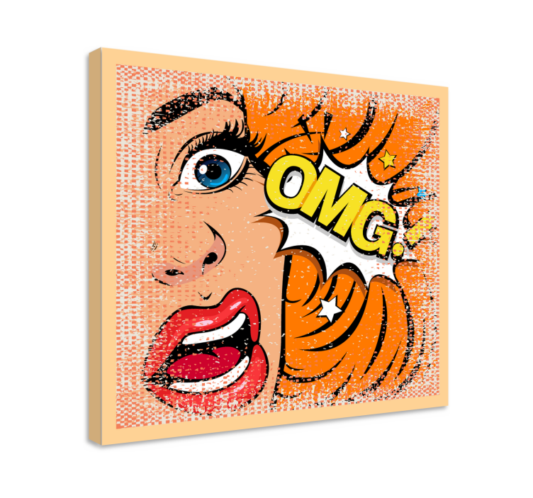 Emotionele reactie icoon Vintage canvas schilderij - TenStickers