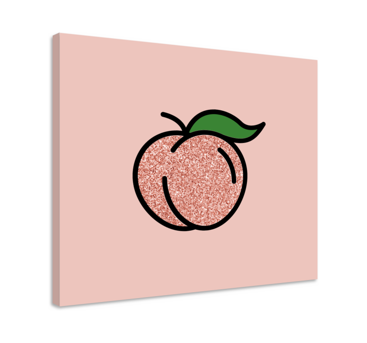 Canvas stilleven en fruit glanzige perzik illustratie - TenStickers