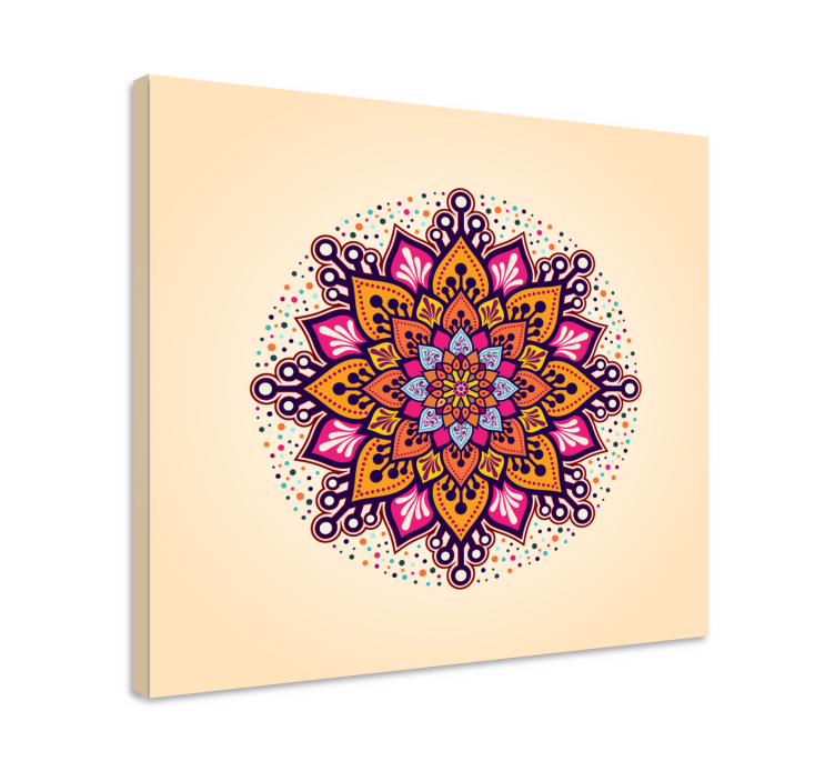 Canvas schilderij zen complex botanisch mandala - TenStickers