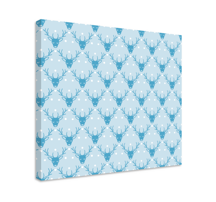 Canvas schilderij herten winter hertenspatroon - TenStickers