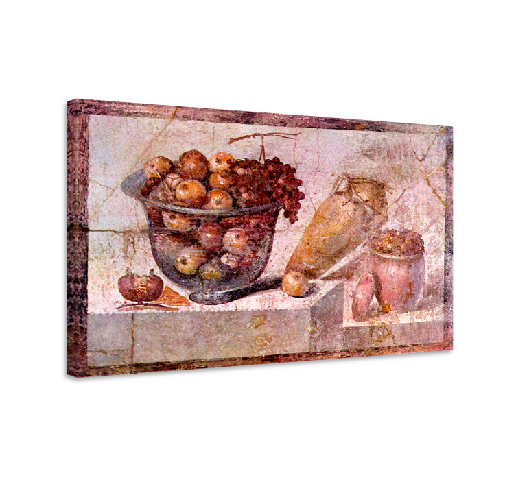 Canvas stilleven en fruit fruitschaal arrangement - TenStickers