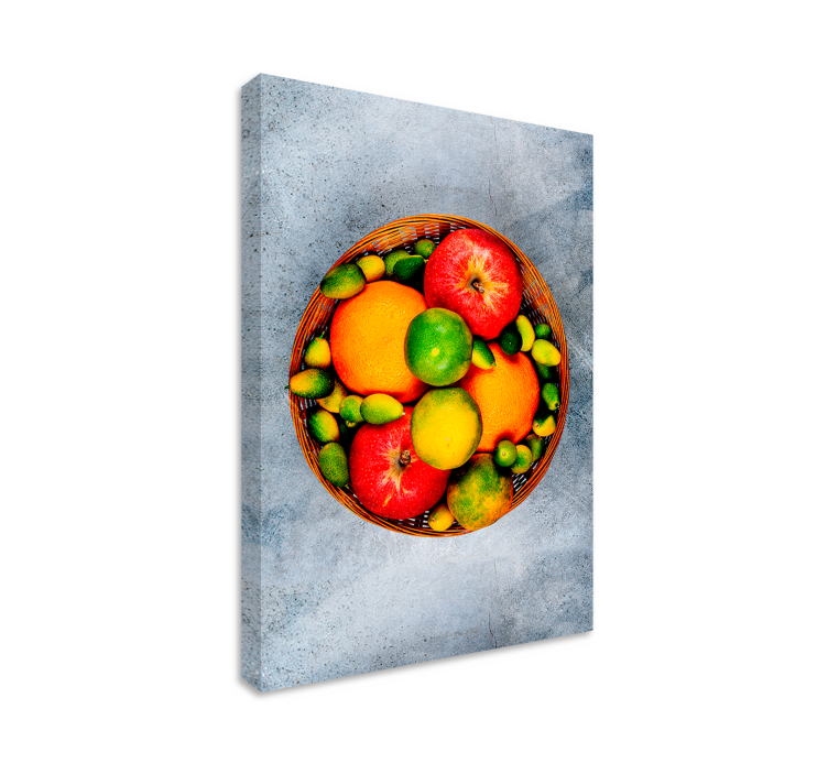 Levendige fruitmand Canvas stilleven en fruit - TenStickers